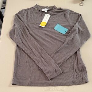 Market & Spruce Charcoal Long Sleeve Tee